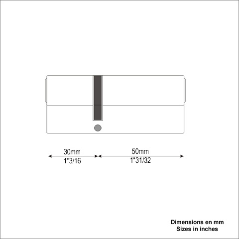 Cylindre europen 30+50mm Cylindre Divers accessoires