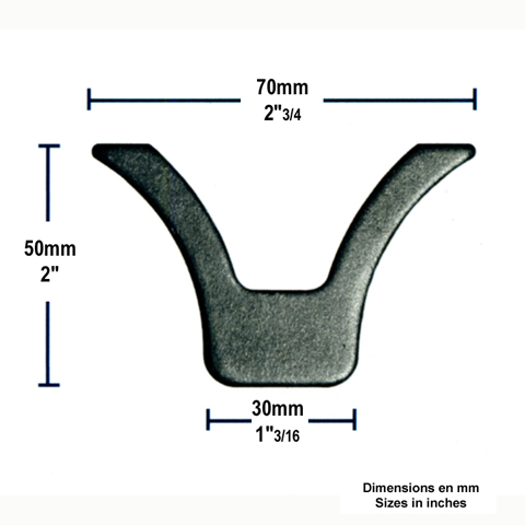 Accessoires de Portail Patte de fixation esthtique pour festonnages en tle d'acier