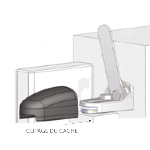 Cache pour modulo gond blanc RAL9016 Cache Noryl pour gond Gond modulo