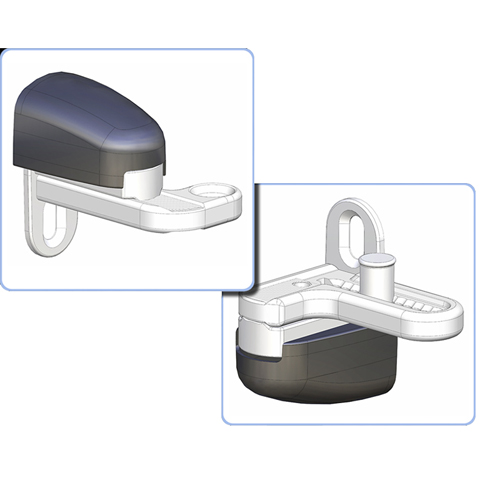 Gond modulo compensateur de pente blanc pour vantail Rgulateur de pente Gond modulo