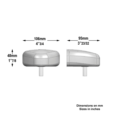 Accessoires de Portail Capot aluminium pour gond universel FN3764