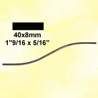 Accessoires de Portail Cintre en forme de chapeau gendarme 40x8mm pour portails Cintre en forme