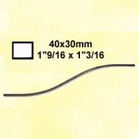 Accessoires de Portail Cintre en forme de chapeau gendarme 40x8mm pour portails Cintre en forme