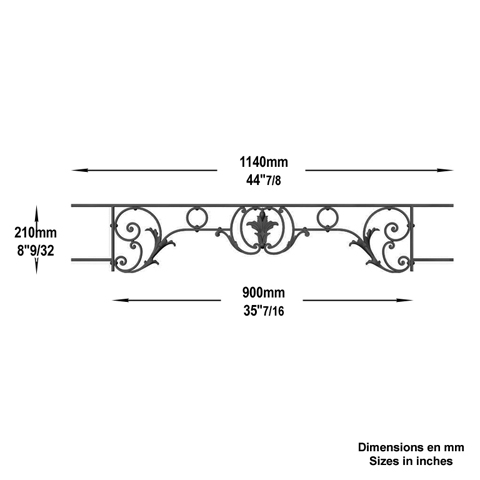 Appui de fentre CHAMBORD longueur 1140mm Appuis de fentres CHAMBORD Appuis de fentres