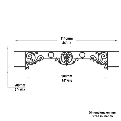 Appui de fentre CHINON longueur 1140mm Appuis de fentres CHINON Appuis de fentres