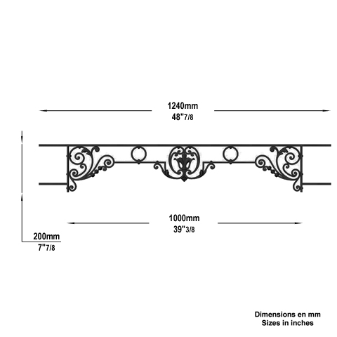 Appui de fentre CHINON longueur 1240mm Appuis de fentres CHINON Appuis de fentres