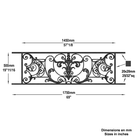 Appui de fentre Amboise longueur 1750mm hauteur 500mm Appuis de fentres AMBOISE Appuis de fen