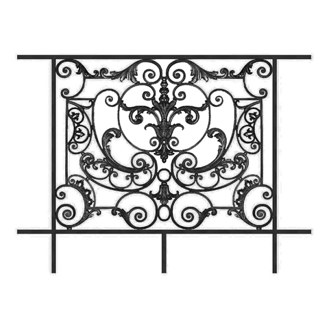 Garde-corps Amboise longueur 1440mm hauteur 1100mm Balustrade AMBOISE Balustrade en fonte