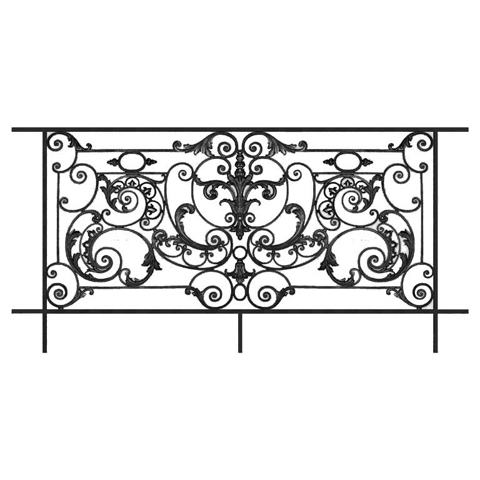 Garde-corps Amboise longueur 2200mm hauteur 1100mm Balustrade AMBOISE Balustrade en fonte