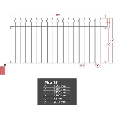 Grille de cloture PISA 15 prte  poser Grille hauteur 1m et 1,5m Clture PISA