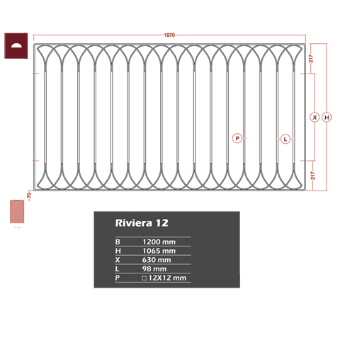 Prt  Poser et Kits Grille de cloture RIVIERA 12 prte  poser