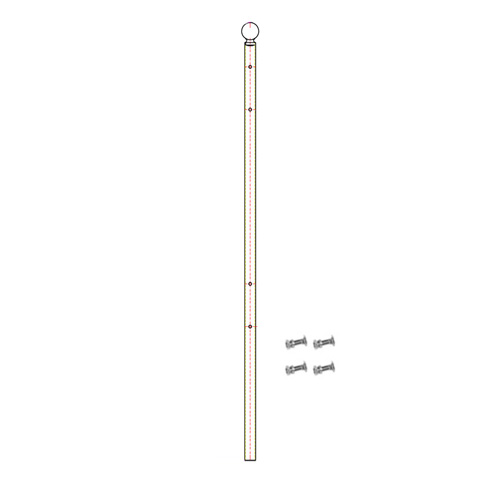 Poteau de cloture Gradius  sceller 1200mm A sceller H1200mm Poteau Gradius