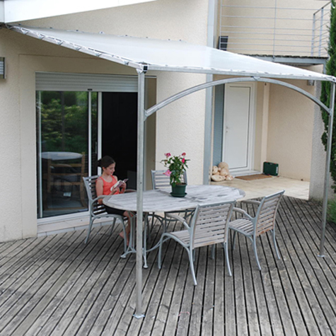 Pergola Murale Mistral 3mx3m livre en kit  assembler sans soudure pergola murale droite Pergo