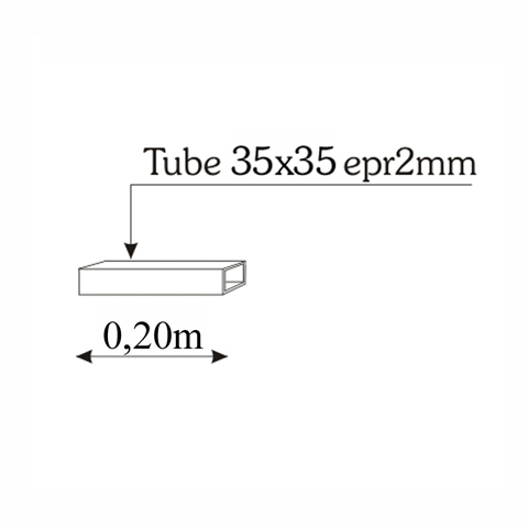 Tube pergola 35x35 0,20m pices dtaches Pergola MISTRAL