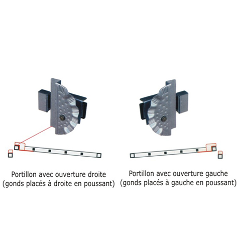 Portillon AFRODITE 1,1m 14x14mm avec poteaux AVEC ou SANS poteaux Portillon AFRODITE