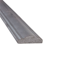 Coude de main courante 40x12mm longueur 400mm en acier moulur 400x400mm Acier Main courante mo