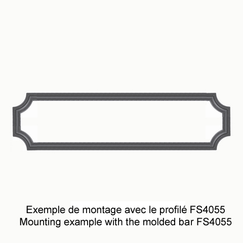 Moulure d`angle pour profil 45x16 hauteur 125mm pour soubassement de portail dcor moulur pou