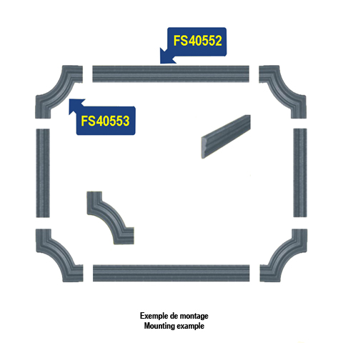 Profil moulur 35x12mm en fonte pour habillage des soubassements de portails profil moulur Pro