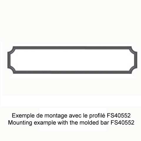 Moulure d`angle pour profil 35x12mm en fonte pour habillage de soubassement de portail dcor m